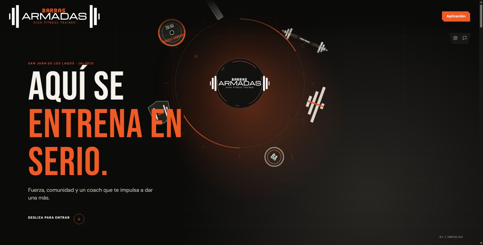 Página de presentación de Barras Armadas